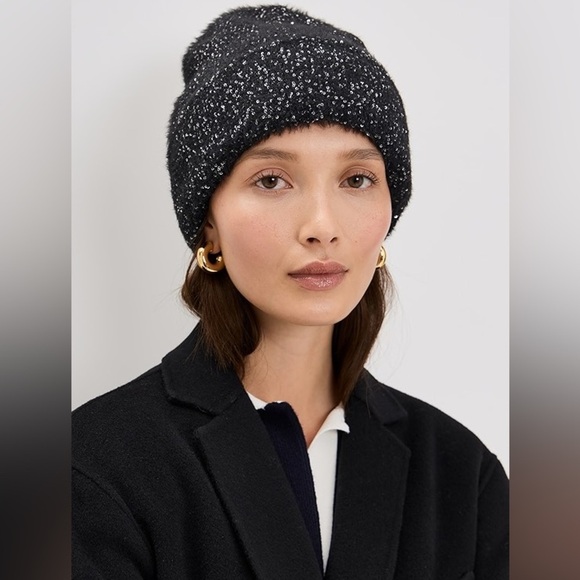Rag & Bone Dani Beanie Black Sequin New One Size main image 5
